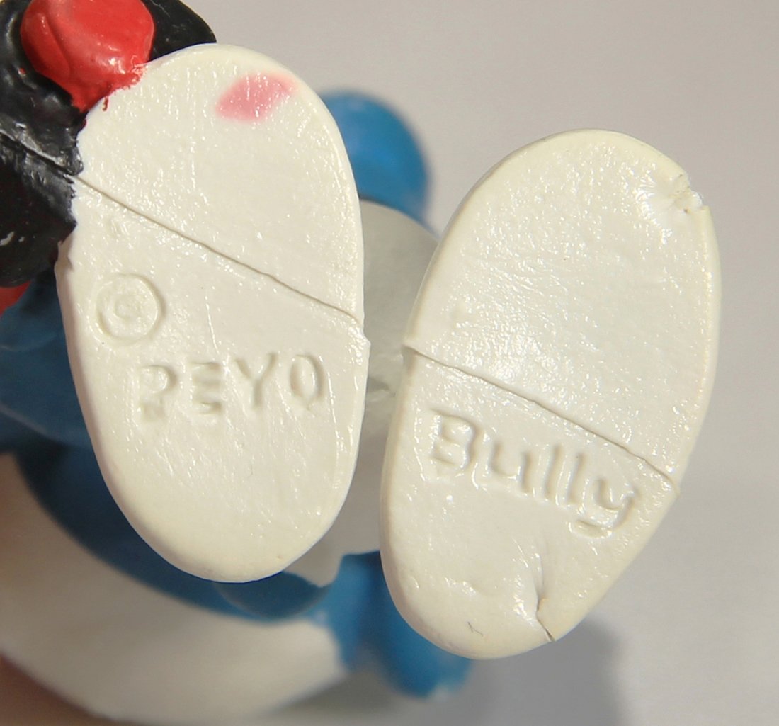 Smurfs 20083 Hammer Smurf 1974 Vintage Figure PVC Toy Peyo Schtroumpfs Bully L015797