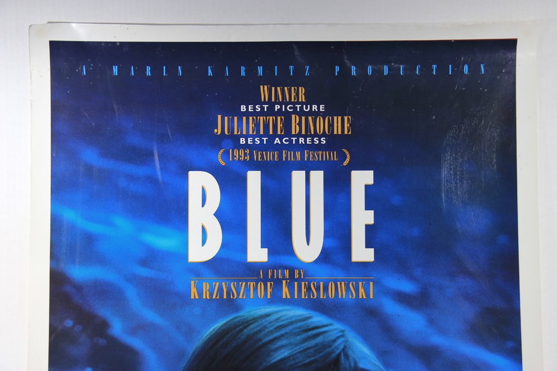 Three colors Blue 1993 Movie Poster Rolled 27 x 41 Trois Couleurs Bleu Juliette Binoche L015824