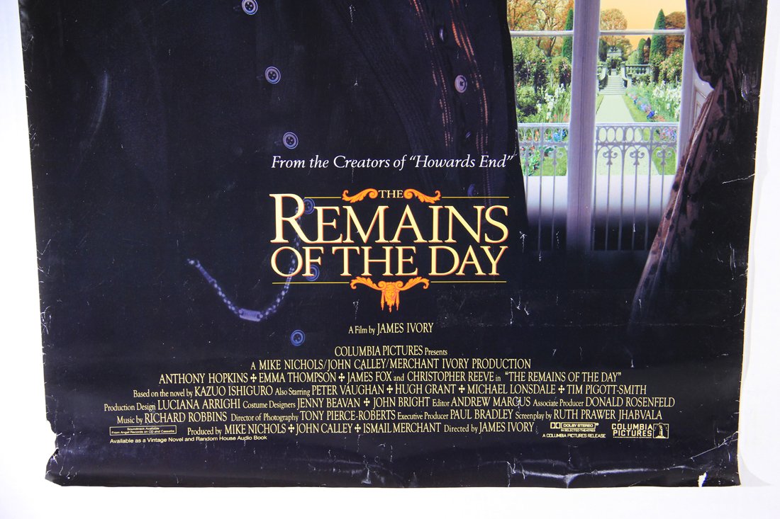 The Remains Of The Day 1993 Movie Poster Rolled 27 x 40 RESTORATION PROJECT L015831