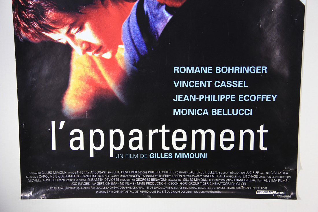 L'Appartement 1996 Movie Poster Rolled 27 x 39 Affiche Vincent Cassel Monica Bellucci L015843