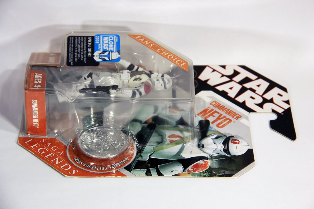 Star Wars Commander Neyo 30th Anniversary 2007 Saga Legends Action Figure With Coin MOC L015856