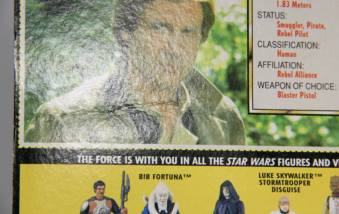 Star Wars Han Solo In Endor Gear 1996 POTF Figure ENG Holofoil Card Collection 1 L015878