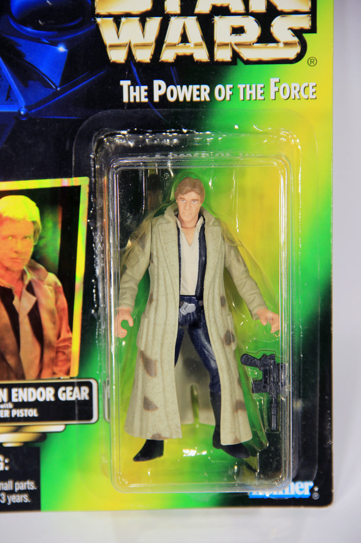 Star Wars Han Solo In Endor Gear 1996 POTF Figure ENG Holofoil Card Collection 1 L015878