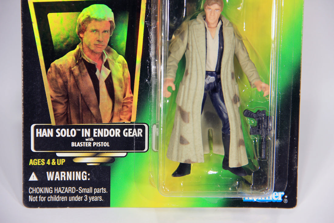 Star Wars Han Solo In Endor Gear 1996 POTF Figure ENG Holofoil Card Collection 1 L015878