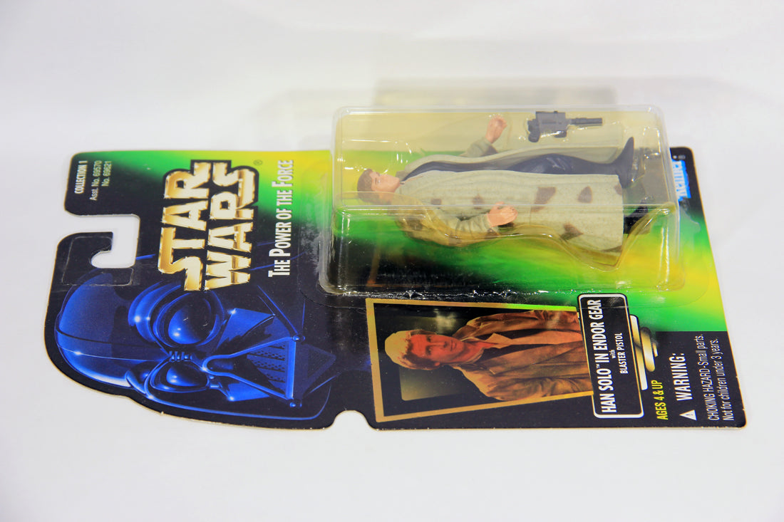 Star Wars Han Solo In Endor Gear 1996 POTF Figure ENG Holofoil Card Collection 1 L015878