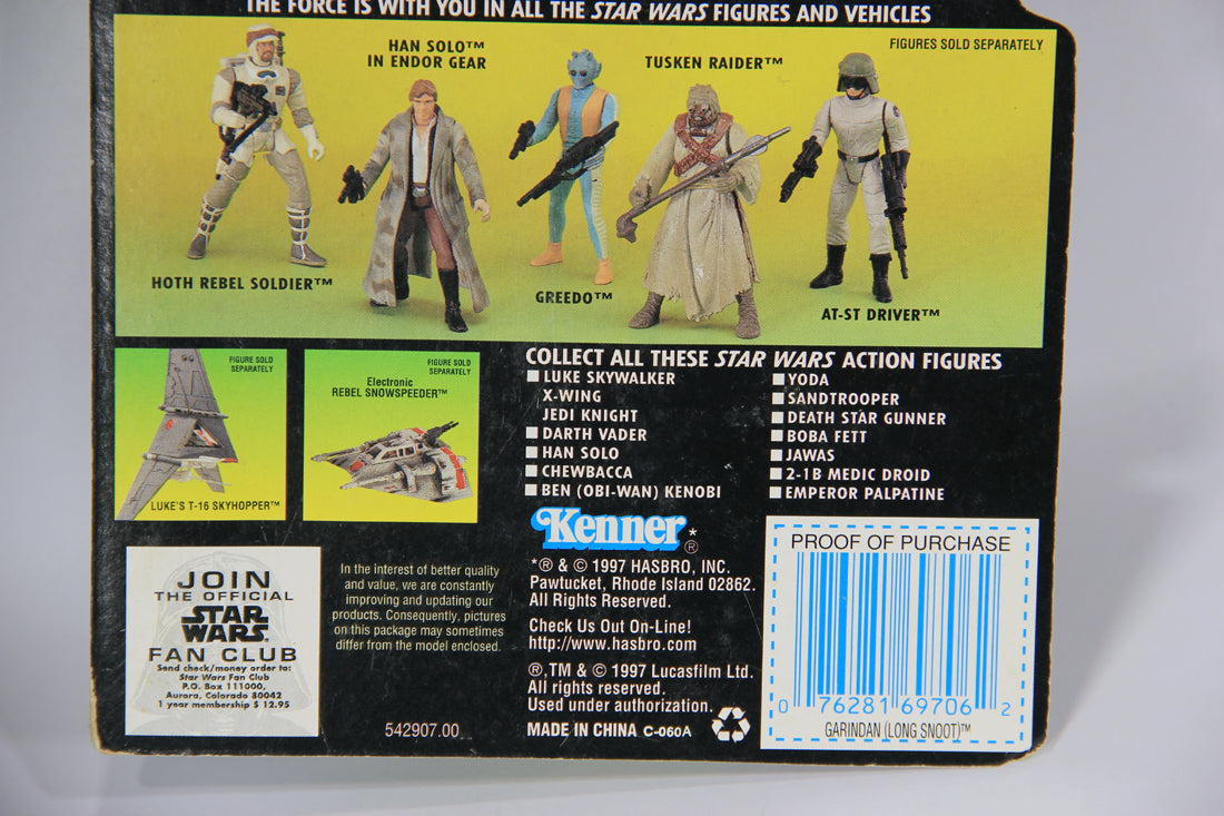 Star Wars Garindan Long Snoot 1997 POTF Figure ENG Card Collection 3 L015879