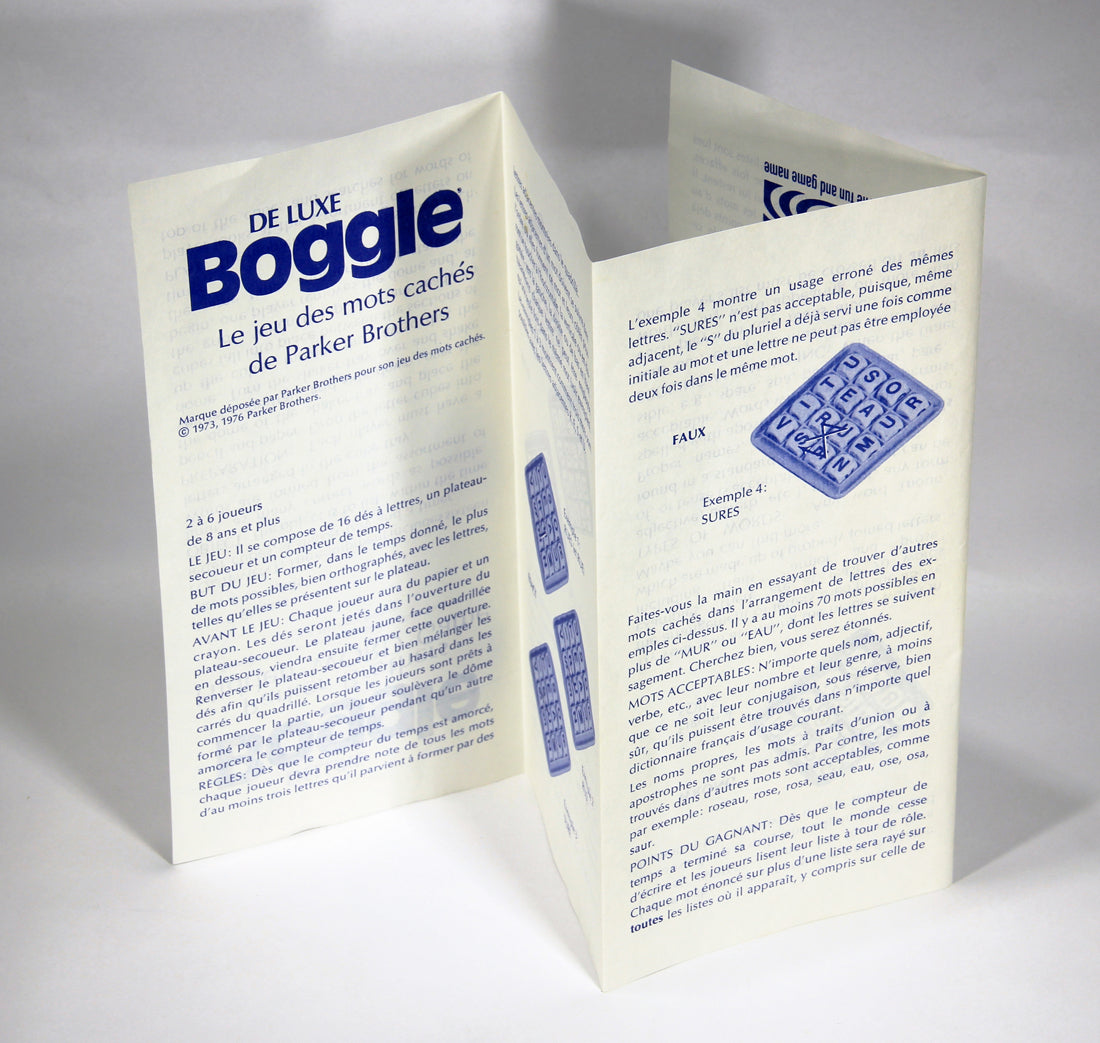 Deluxe Boggle Vintage Game 1976 Complete French English Canadian Edition L015884