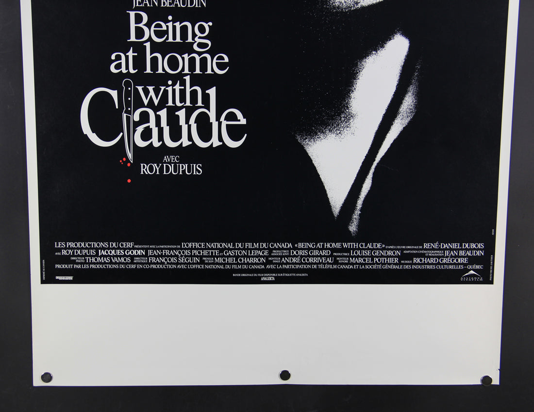 Being At Home With Claude 1992 Rare Movie Poster Rolled 25 x 37 Roy Dupuis L015912