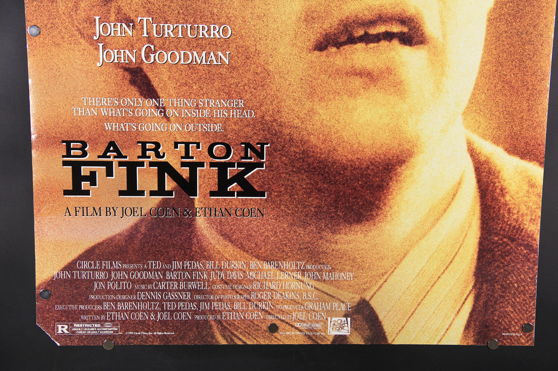 Barton Fink 1991 Double Sided Movie Poster Rolled 27 x 40 Coen John Turturro L015917