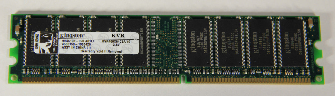 Kingston KVR400X64C3A - DDR 1GB 400MHz Desktop CPU Ram (4539) L000541