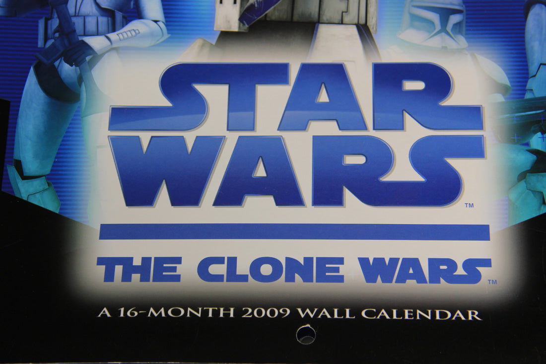 Star Wars 2009 The Clone War 16 Month Calendar NO DVD-Rom L000587