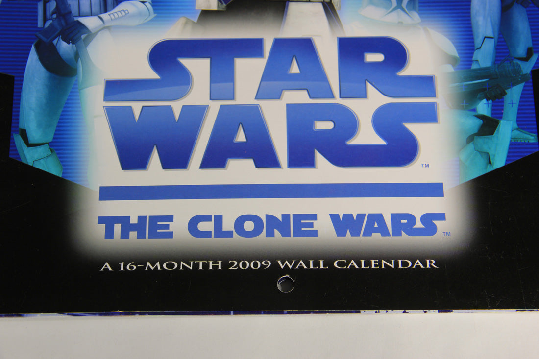 Star Wars 2009 The Clone War 16 Month Calendar NO DVD-Rom L000587