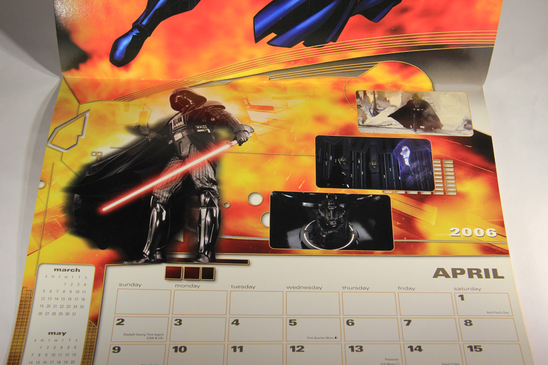 Star Wars 2005 - 2006 Darth Vader 18 Month Calendar L000588