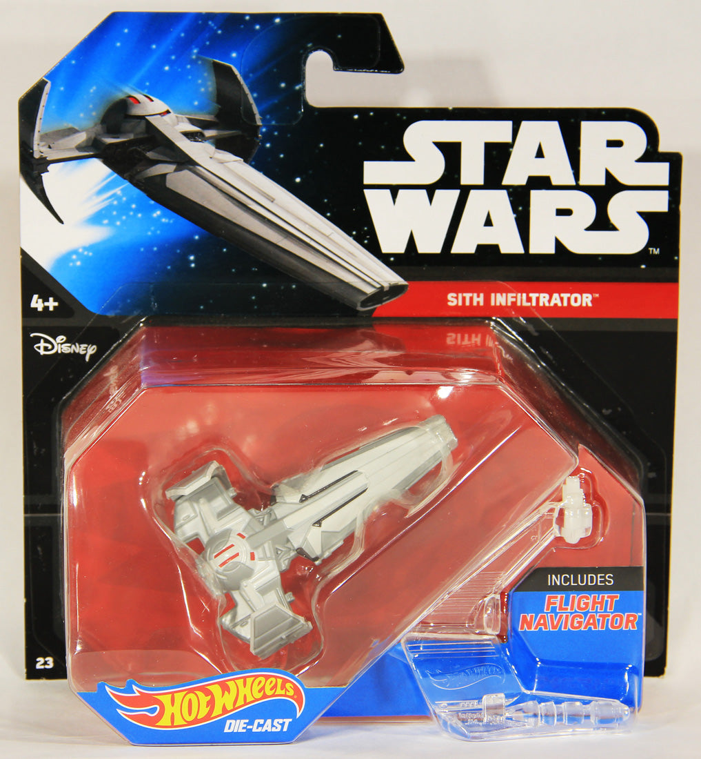 Star Wars Hot Wheels Die-Cast Flight Navigator #23 Sith Infiltrator MOC L000713