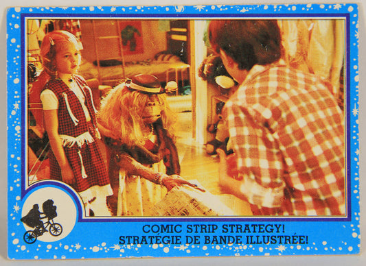 E.T. The Extra-Terrestrial 1982 Trading Card #37 Comic Strip Strategy FR-ENG OPC L001802