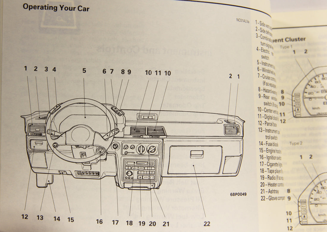 Dodge Colt 200 - Summit 1991 Owner's Manual ENG Canada L001836