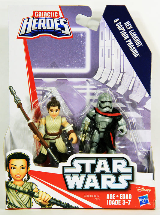 Star Wars Galactic Heroes Action Figures Rey Jakku And Captain Phasma L002002