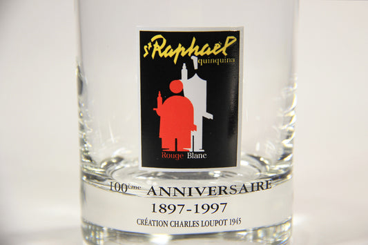 St Raphaël 1897-1997 Liquor Old Fashioned Glass 100th Anniversary France L002124