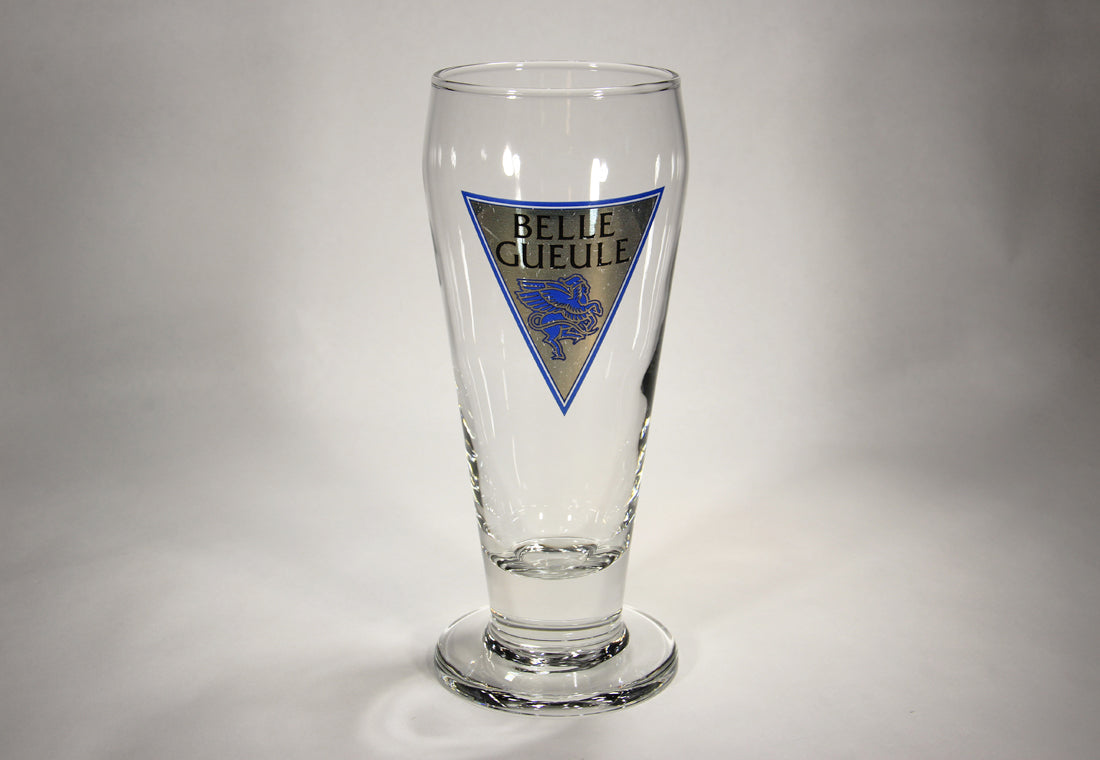 Belle Gueule Beer Pilsner Glass Canada Quebec Winged Centaur Logo L002234