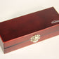 Trudeau Wine Collar Thermometer Burgundy Wooden Box L002316