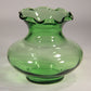 Anchor Hocking Vintage Emerald Green Glass Ruffled Rim Small Vase L002422