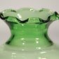 Anchor Hocking Vintage Emerald Green Glass Ruffled Rim Small Vase L002422