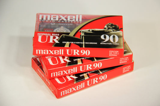 Maxwell UR 90 Blank Audio Cassette Tapes Normal Bias Set Of 3 New And Sealed L002523