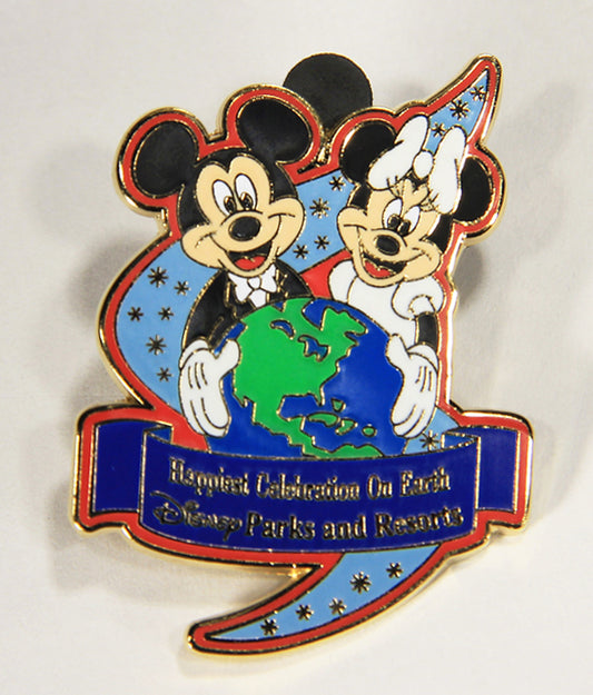 Disney 2005 Happiest Celebration On Earth Lapel Pin - Mickey & Minnie Mouse L002537