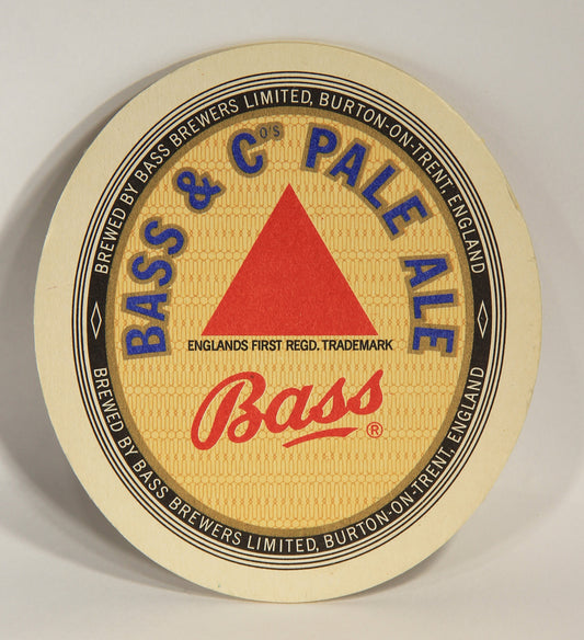 Bass Pale Ale Beer Coaster Bass Brewery England Burton-Upon-Trent ENG L002549