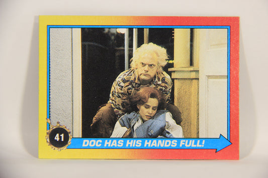 Back To The Future II 1989 Trading Card #41 Doc Has His Hands Full L002733