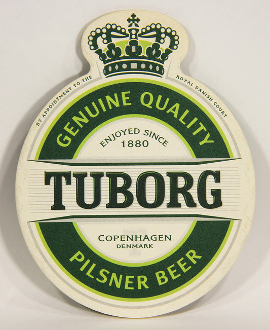 Tuborg Beer Coaster Genuine Quality Pilsner Beer Denmark Copenhagen ENG L003136