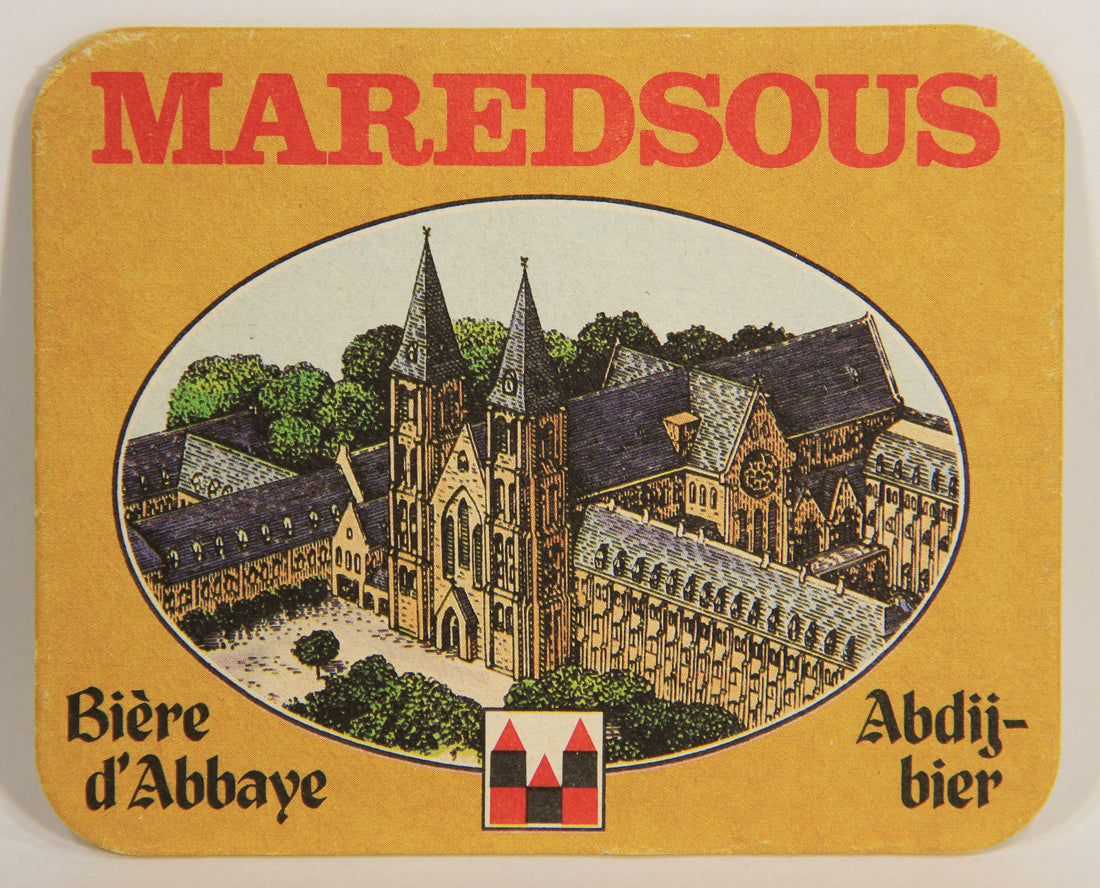 Maredsous Beer Coaster Bière D'Abbaye - Abdijbier Belgium FR-NL Dutch L003137