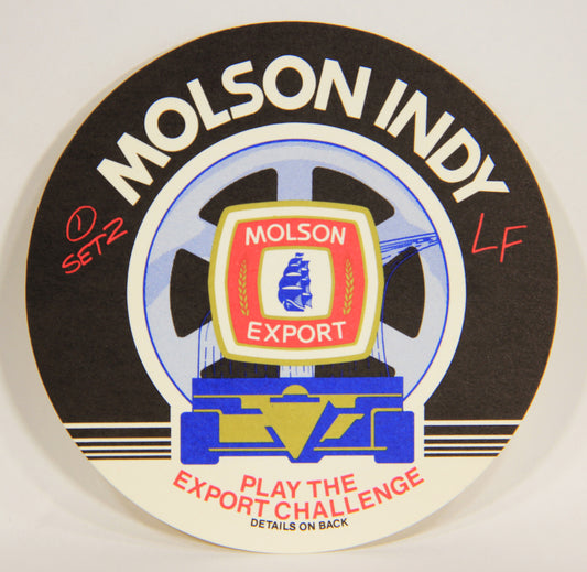 Molson Export Beer Coaster Molson Indy Play The Export Challenge Canada ENG L003140