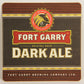 Fort Garry Pale Ale - Dark Ale Beer Coaster Canada Manitoba Winnipeg ENG L003141