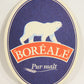 Boréal Pur Malt Beer Coaster Vintage Canada Québec FR-ENG Polar Bear Logo L003142