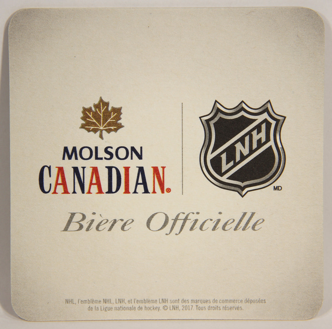 Molson Canadian Beer Coaster 2017 NHL Official Beer Canada Montreal FR L003148