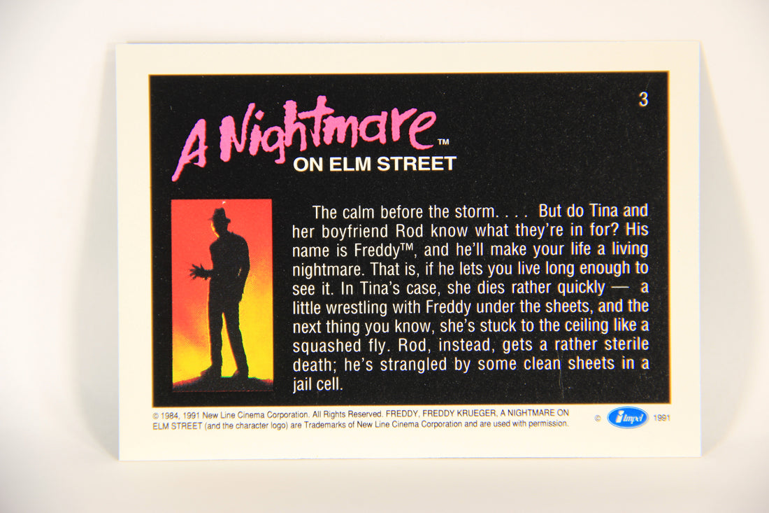 A Nightmare On Elm Street 1991 Trading Card #3 The Calm Before The Storm L004166