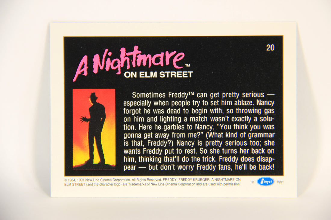 A Nightmare On Elm Street 1991 Trading Card #20 Freddy Gets Pretty Serious L004183