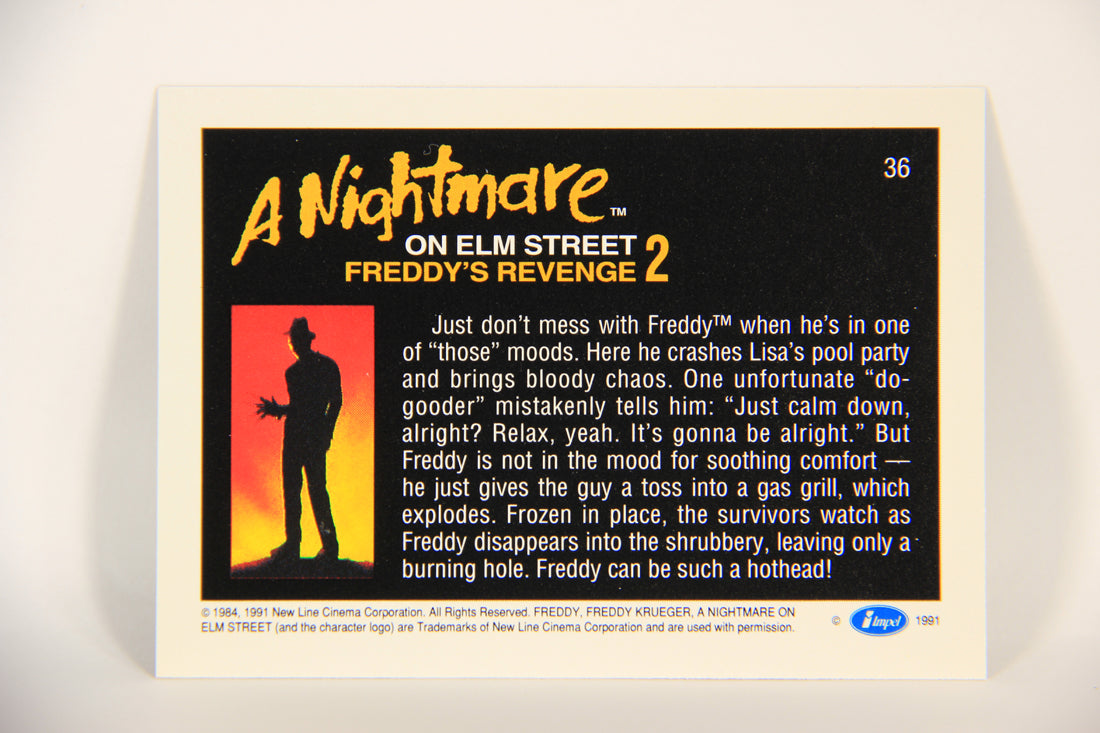 A Nightmare On Elm Street 1991 Trading Card #36 Crashing Lisa's Pool Party L004199