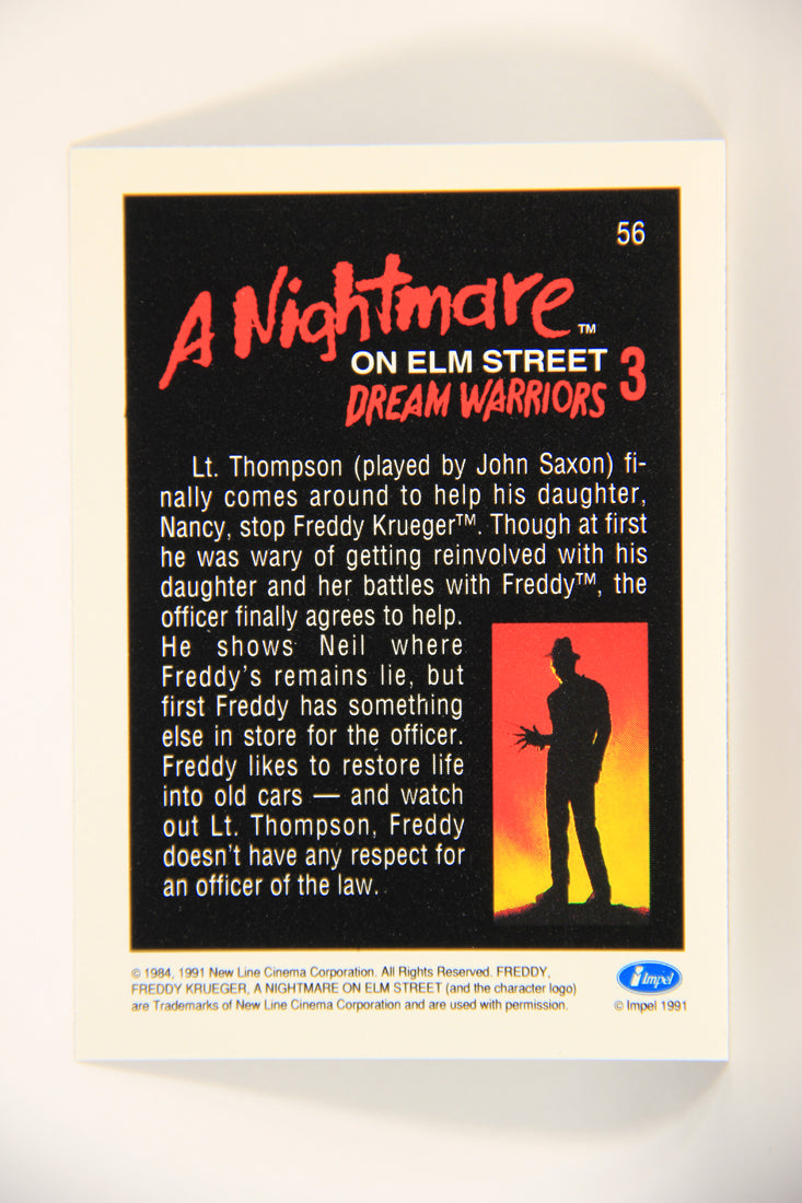 A Nightmare On Elm Street 1991 Trading Card #56 John Saxon As Lt. Thompson L004219