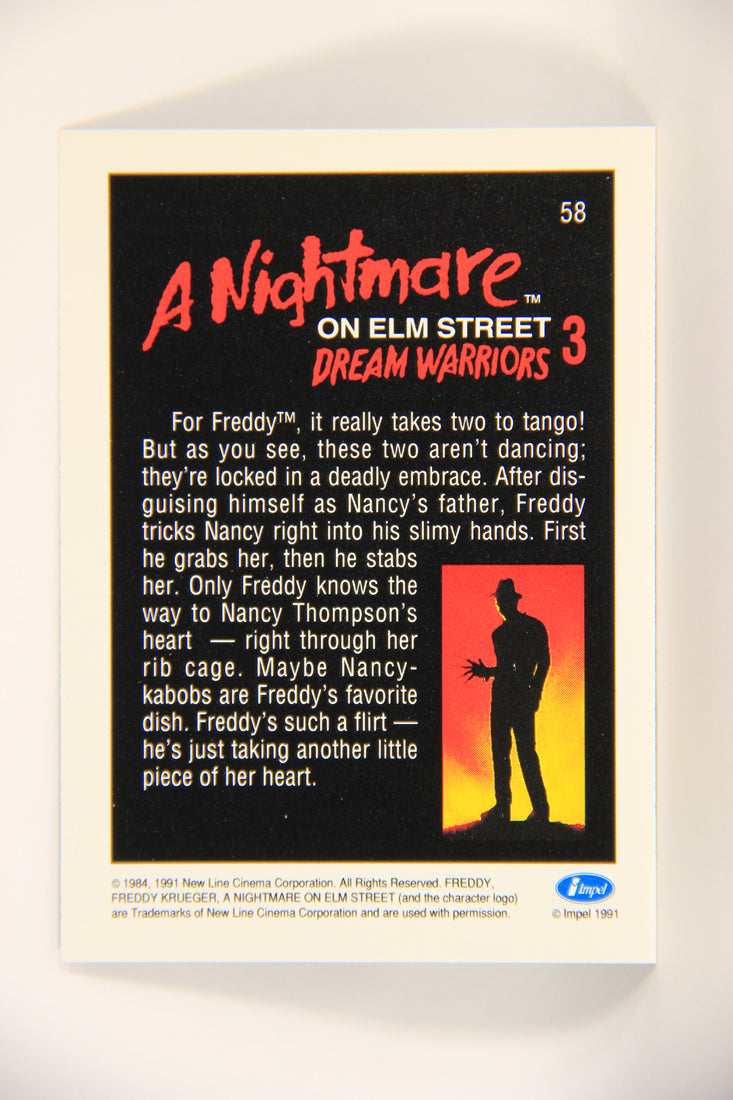 A Nightmare On Elm Street 1991 Trading Card #58 A Deadly Embrace L004221