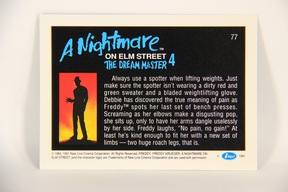 A Nightmare On Elm Street 1991 Trading Card #77 Last Set Of Bench Presses L004240