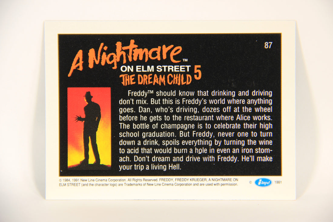 A Nightmare On Elm Street 1991 Trading Card #87 Don't Dream And Drive L004250