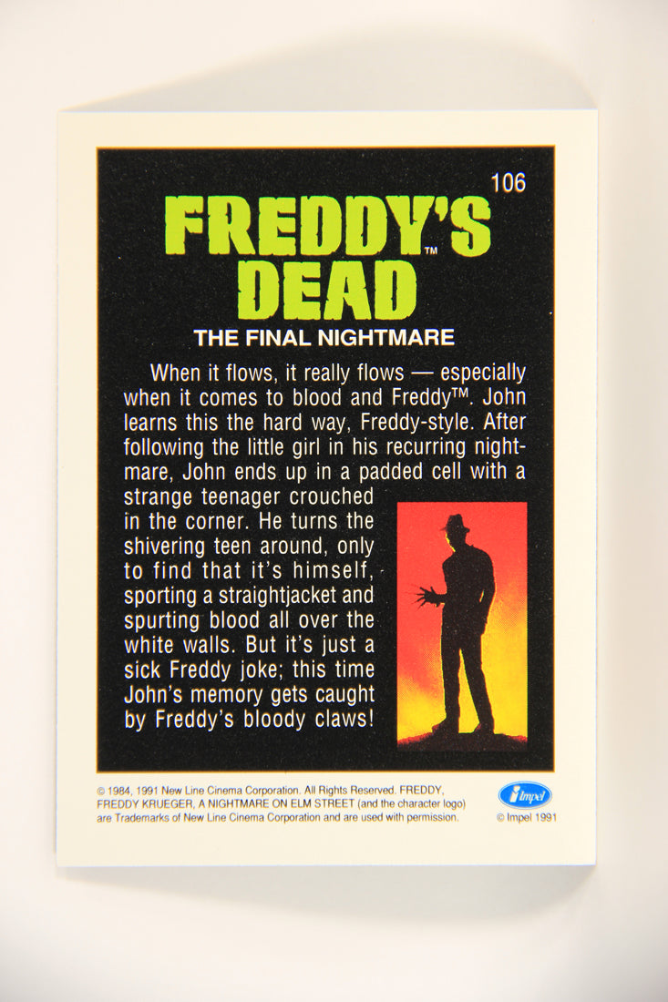 A Nightmare On Elm Street 1991 Trading Card #106 In A Padded Cell L004269