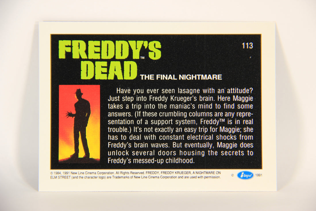 A Nightmare On Elm Street 1991 Trading Card #113 Lisa Zane As Maggie L004276
