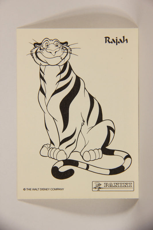 Aladdin 1993 Trading Card #5 Rajah Crossword Puzzle FRENCH Color-In Panini L004398