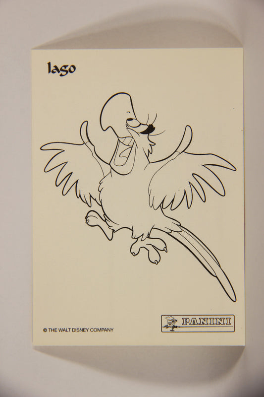 Aladdin 1993 Trading Card #7 Iago Connect The Dots FRENCH Color-In Panini L004400