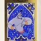 Aladdin 1993 Sticker Card #6 Genie FR-ENG Panini L004408