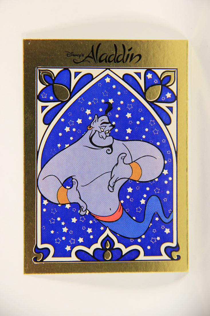 Aladdin 1993 Sticker Card #6 Genie FR-ENG Panini L004408