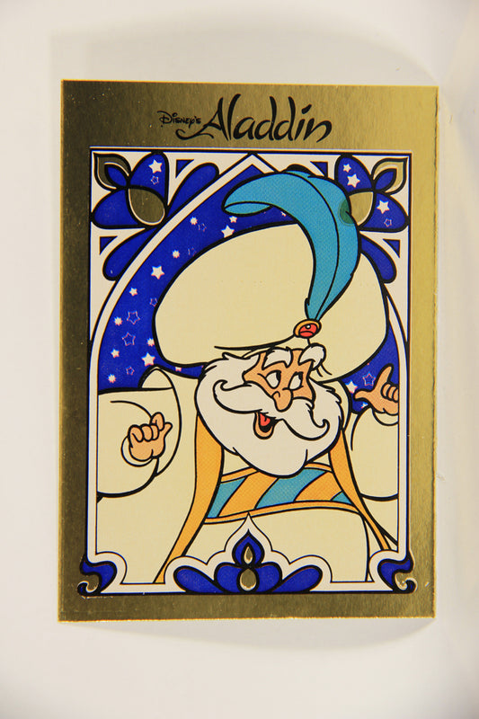 Aladdin 1993 Sticker Card #4 Sultan FR-ENG Panini L004410